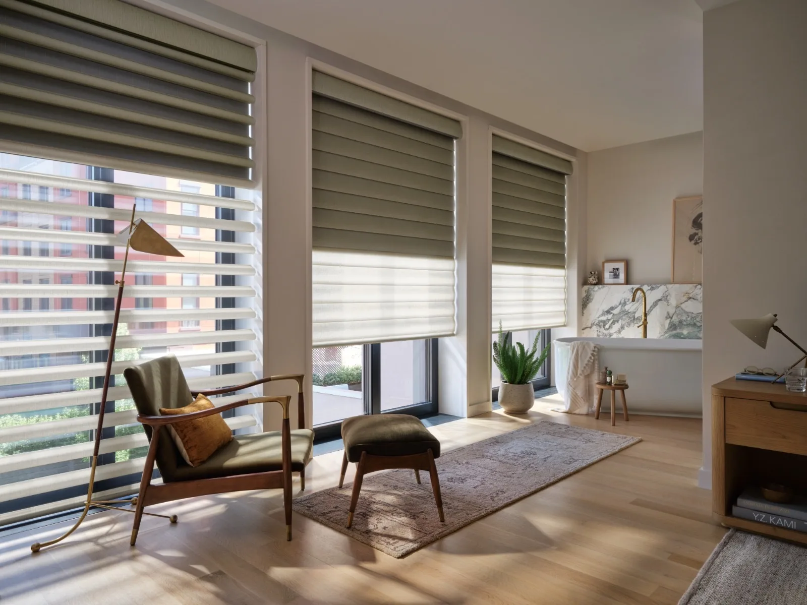 Pirouette window shadings installation
