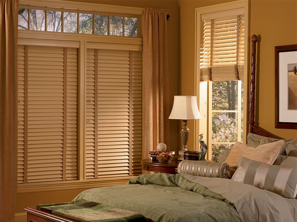 Faux wood blinds Manhattan home