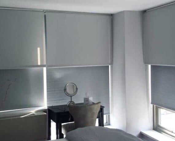 Custom Flat Roman Shades