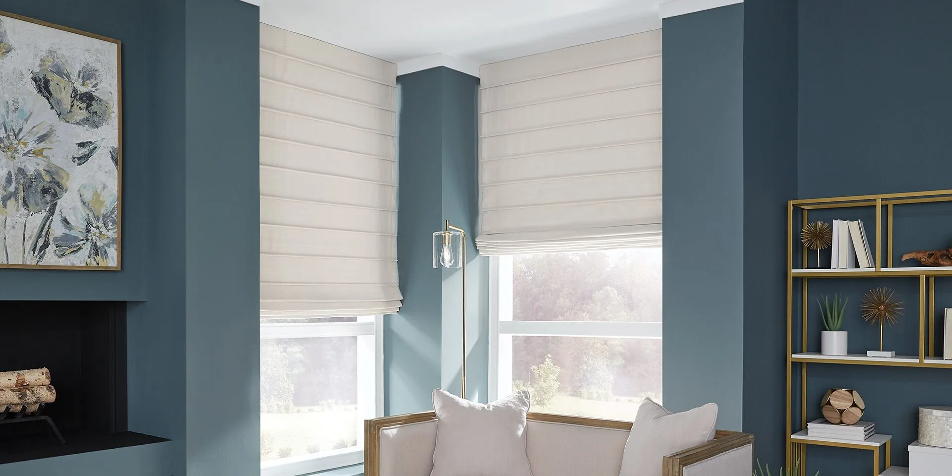 Hunter Douglas Roman shades tailored design detail